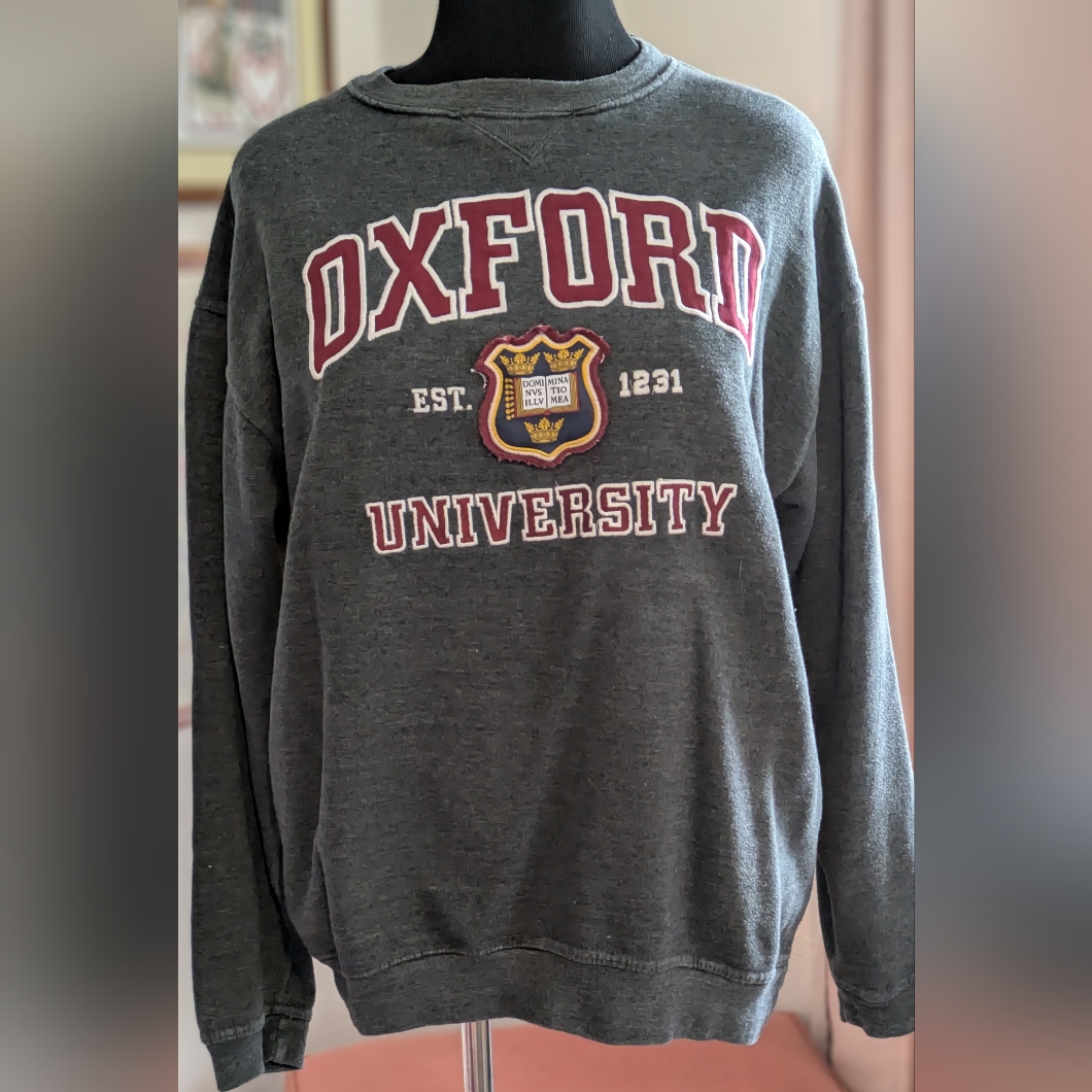 Oxford University Gray Sweatshirt Large